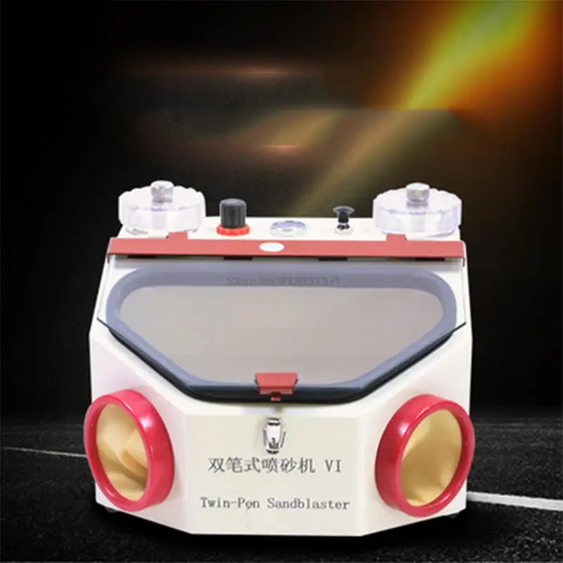 

Electric Twin-Pen Blasting Unit Dental Lab Dual-pen Metal Sandblast Machine Sand Blasting Machine Sandblaster Pens 110V/ 220V