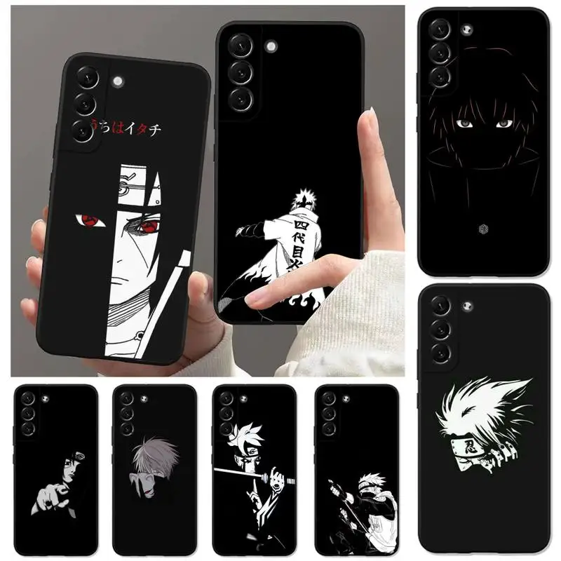 

Anime Naruto Black Phone Case for Samsung Galaxy S22 S21 Ultra S20 FE S10 S9 Plus 5G lite 2020 Soft Funda Cover