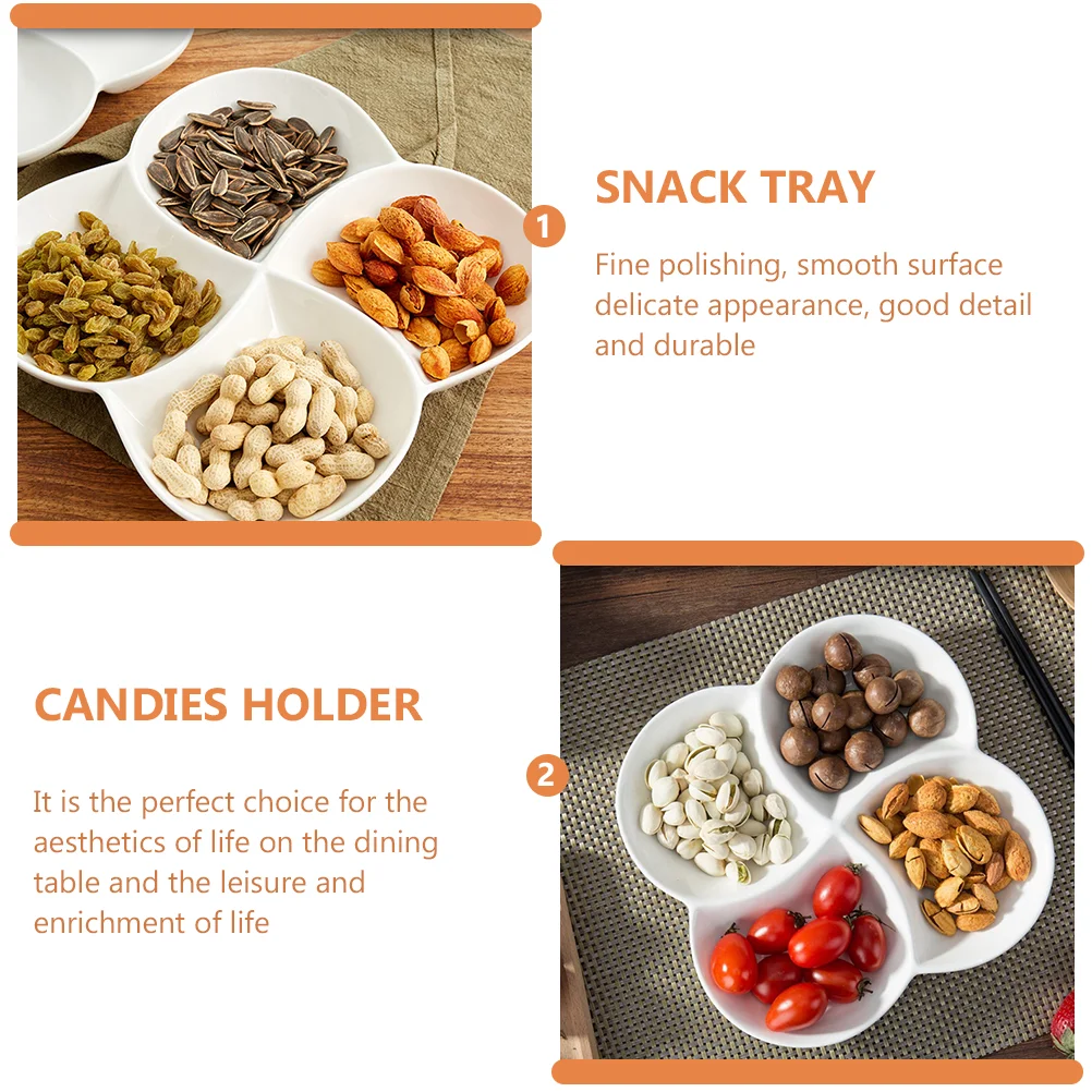 Меламиновая тарелка премиум-класса с четырьмя отделениями блюдо для закусок