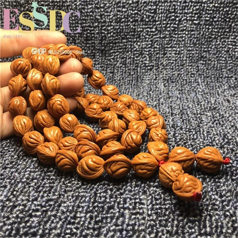 

Natural Wild Dragon Scale Walnut Multi Circles Hand-held Goldfish Belly Rosary Prayer Bracelets 54 Pcs Beads Wholesale