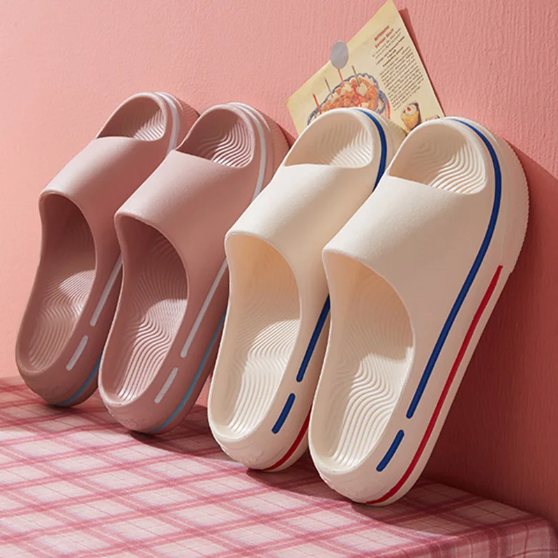 

Шлепанцы для женщин, пляжные тапочки на платформе, для улицы, домашняя обувь, плоская подошва, лето 2022