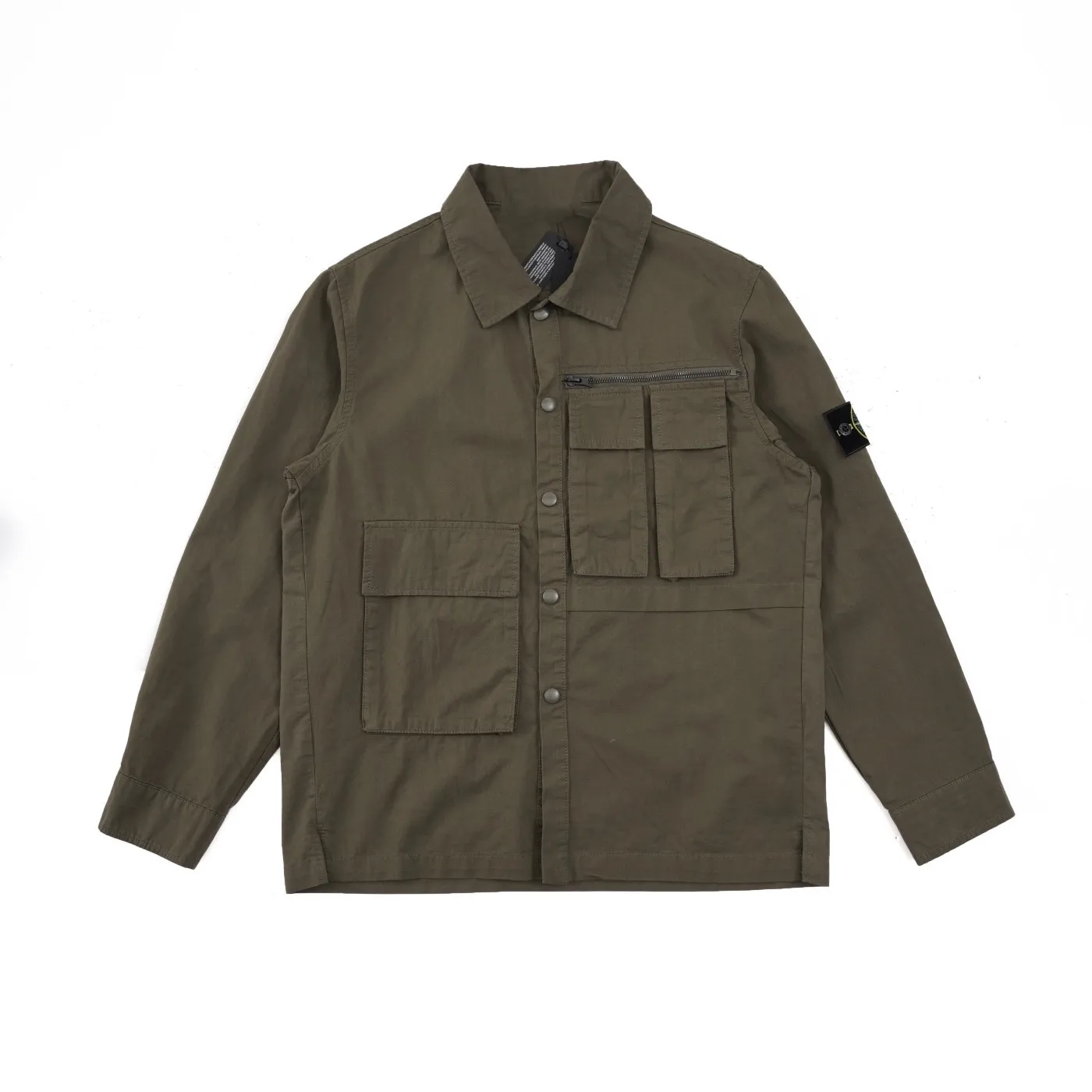

2022 Spring New Tooling Multi-pocket Function Dark Wind Men's Shirt Oxford Cloth All-match Men's Shirt Locomotive Military Style