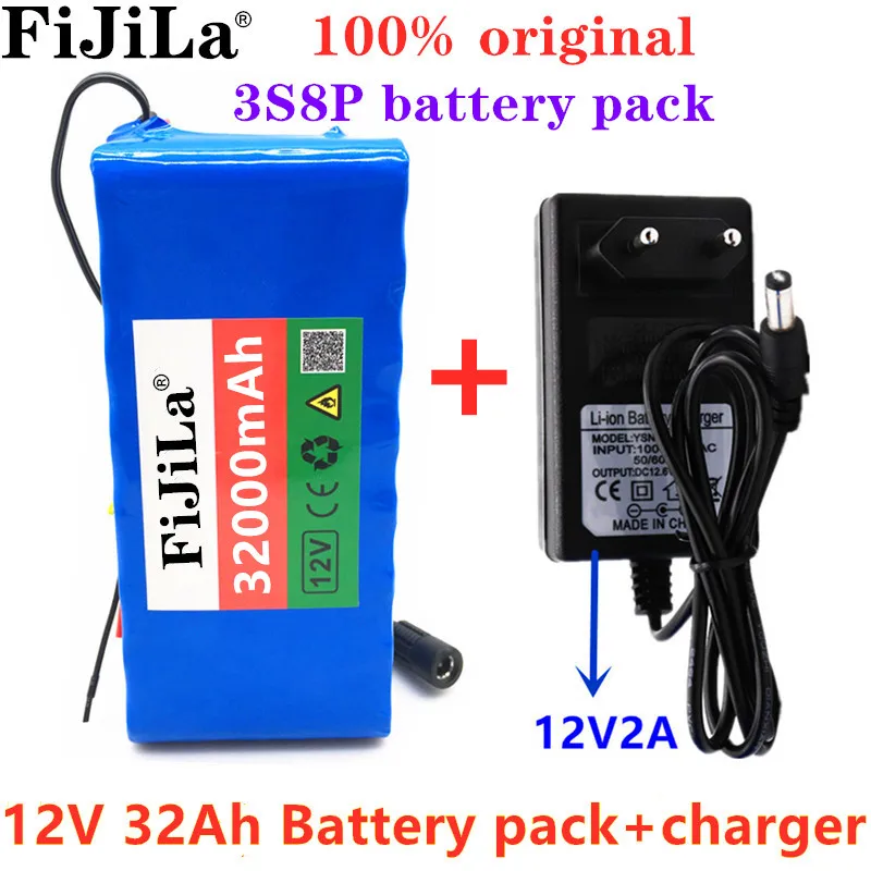 

Original Large capacity 12v 32Ah 18650 lithium battery protection board 12v 32000mAh for inverter miner light with BMS + charger
