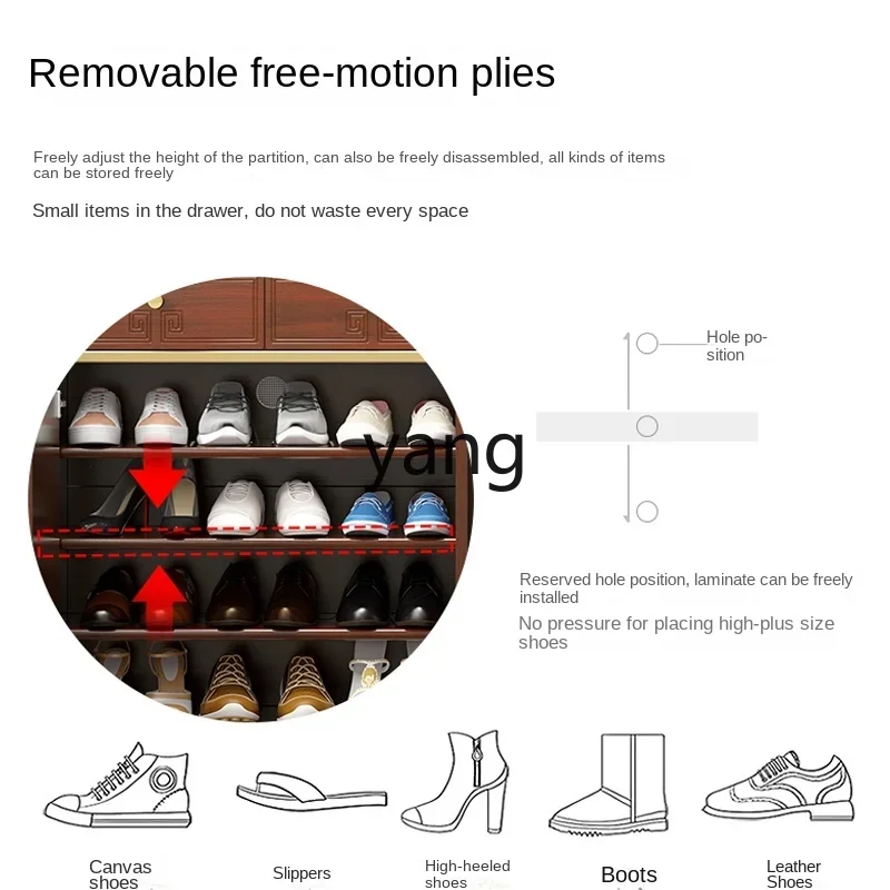 Шкаф для обуви XYY из массива дерева шкаф крыльца встроенный Новый хранения в