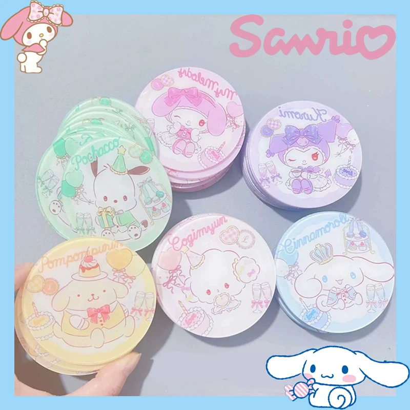 

Sanrio Kawaii Cinnamoroll Hello Kitty Kuromi Car Coaster Cute Cartoon Transparent Insulation Coaster Ins Style Car Seat Coaster