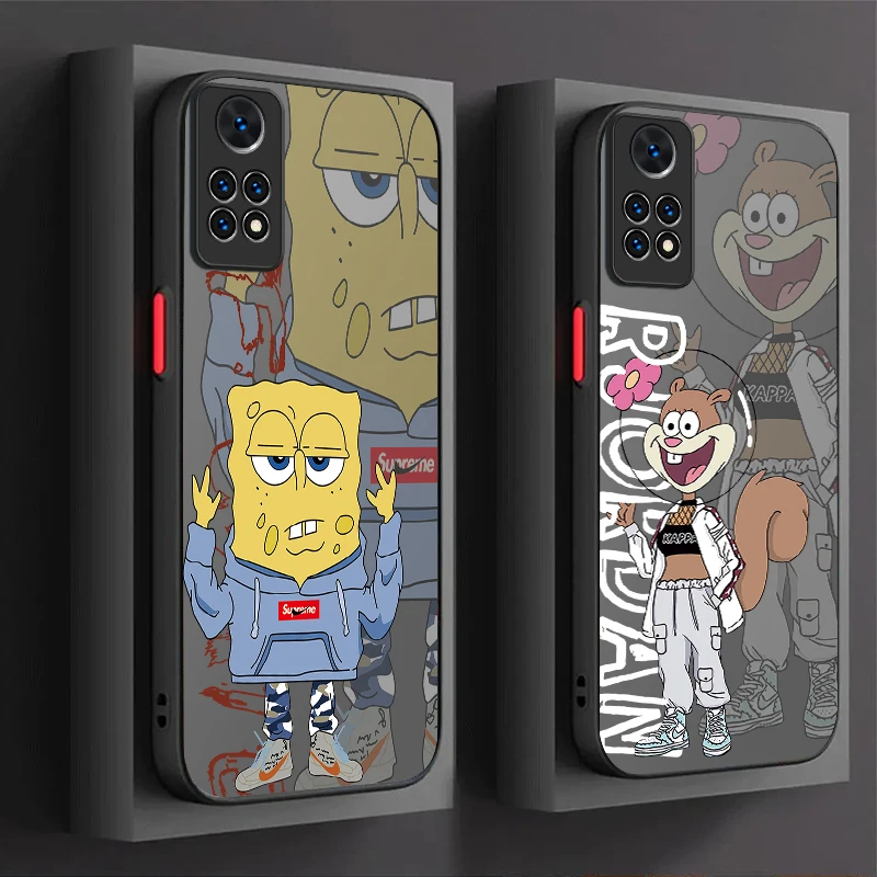 Милый чехол Губка Боб Патрик Стар для Xiaomi Redmi Note 13 12 Pro Plus 4G 5G 12S 11S 11 10 10S 9 9S 8 13C 12C A3 A3X