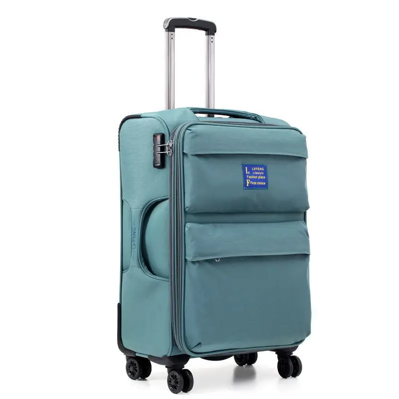 New Boarding Case 20 Inch Oxford Cloth Luggage  Universal Wheel Trolley  Travel  Password Canvas Case