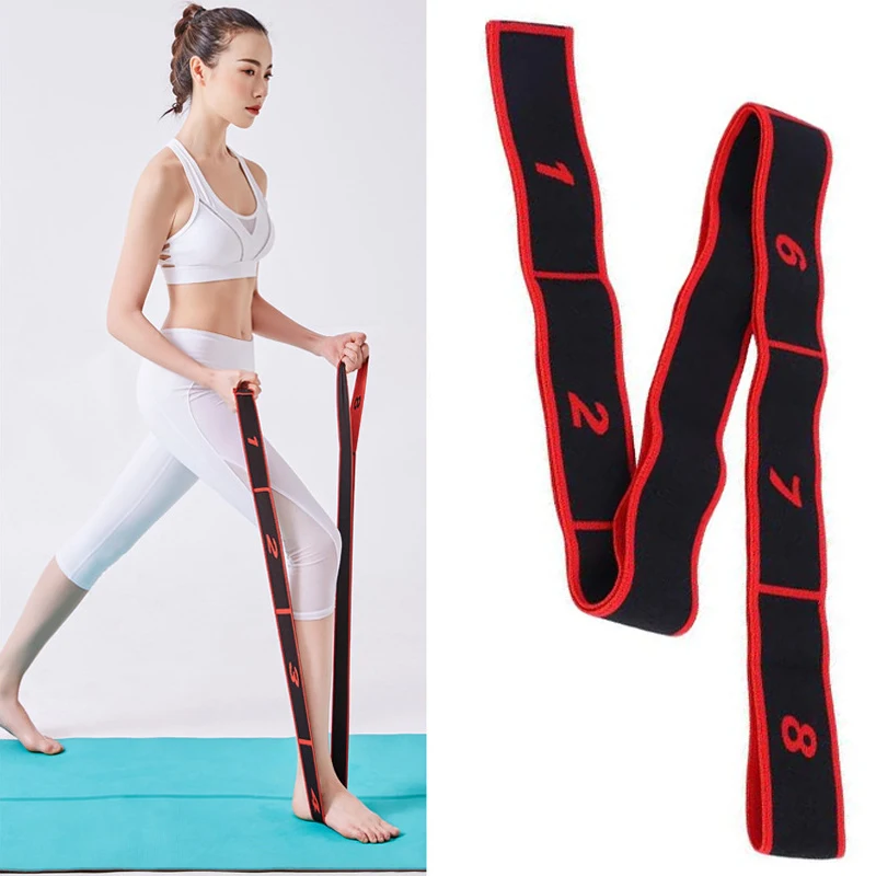 

Elastic Yoga Stretching Strap Training Dance Stretch Band Gymnastics Home Exercise Workout Adjustable Multi Loop Stretch Strap