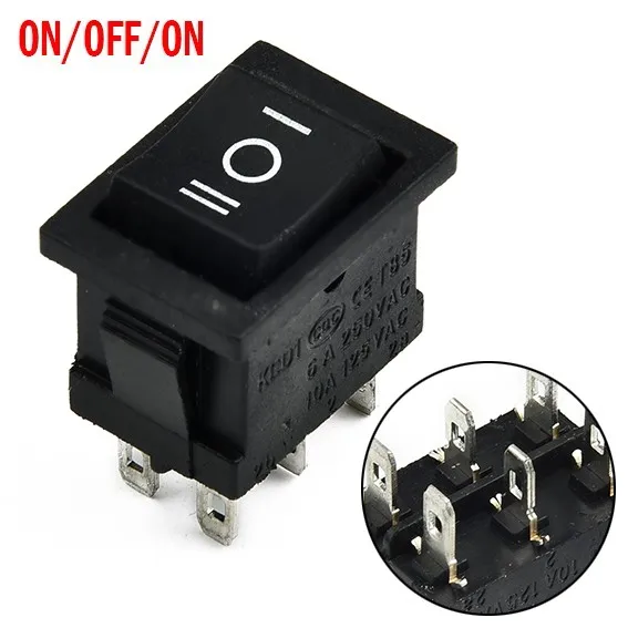 

On/Off Rocker Switch 6Pin 3Way Large Rectangle 21x15mm 3A DIY Electrical Project 250v 3A Waterproof Bar Rocker Toggle Switch