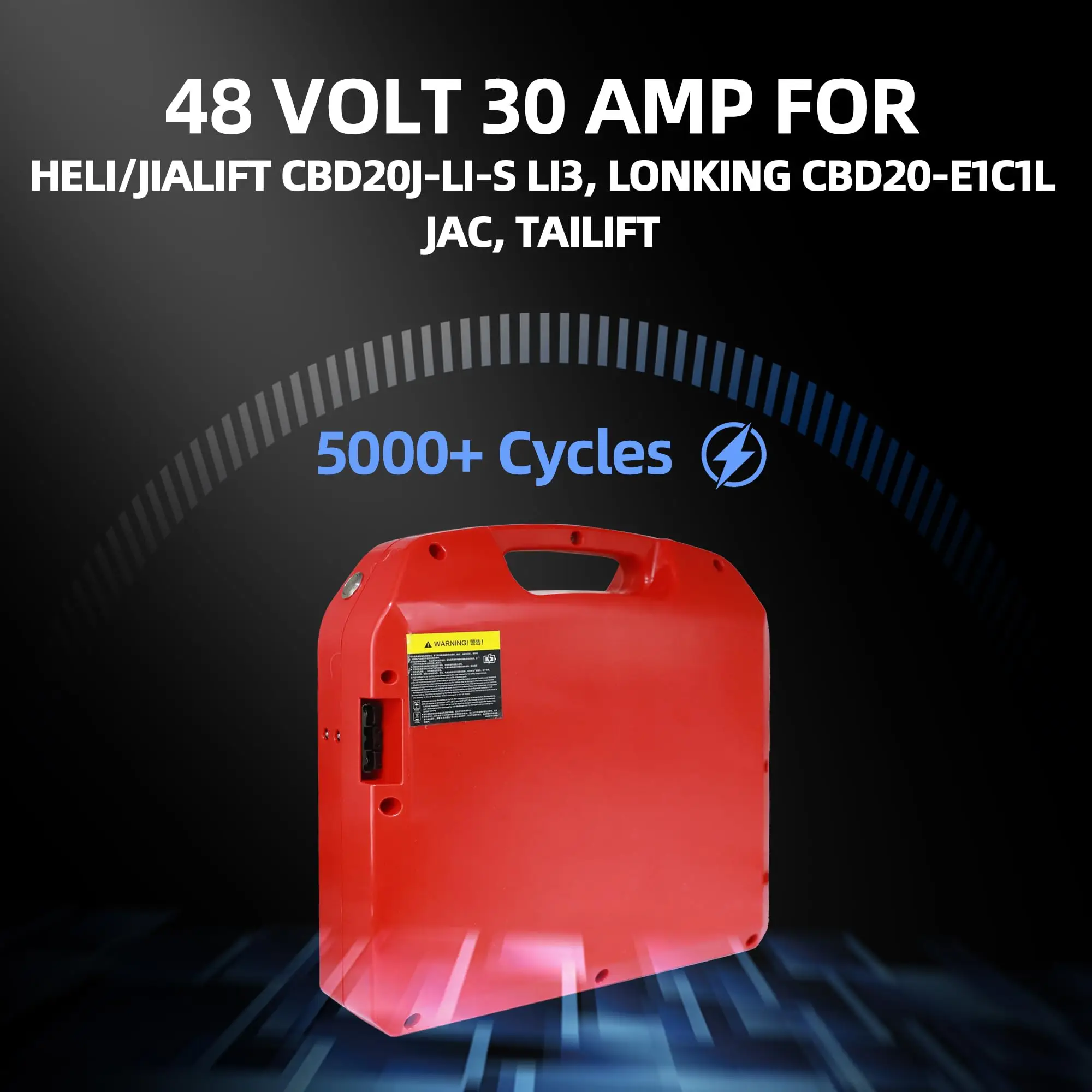 Фото Литиевая батарея 48В 30Ач для электрических тележек JIALIFT SL20L3/CBD20-ELI, HELI DC20/CBD20J-LI-S №2