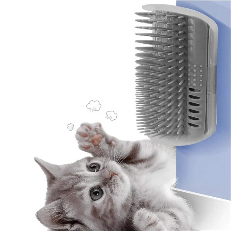 

Pet Self Grooming with Catnip Cat Brush Cat Wall Corner Massage Comb Rubs Face Tickling Comb Cat Supplies Pet Items Pet Products