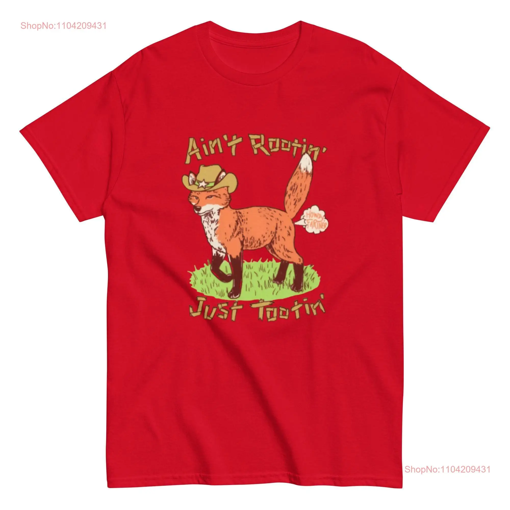 Футболка Ain't Rootin' Just Tootin' классическая футболка с забавным красочным