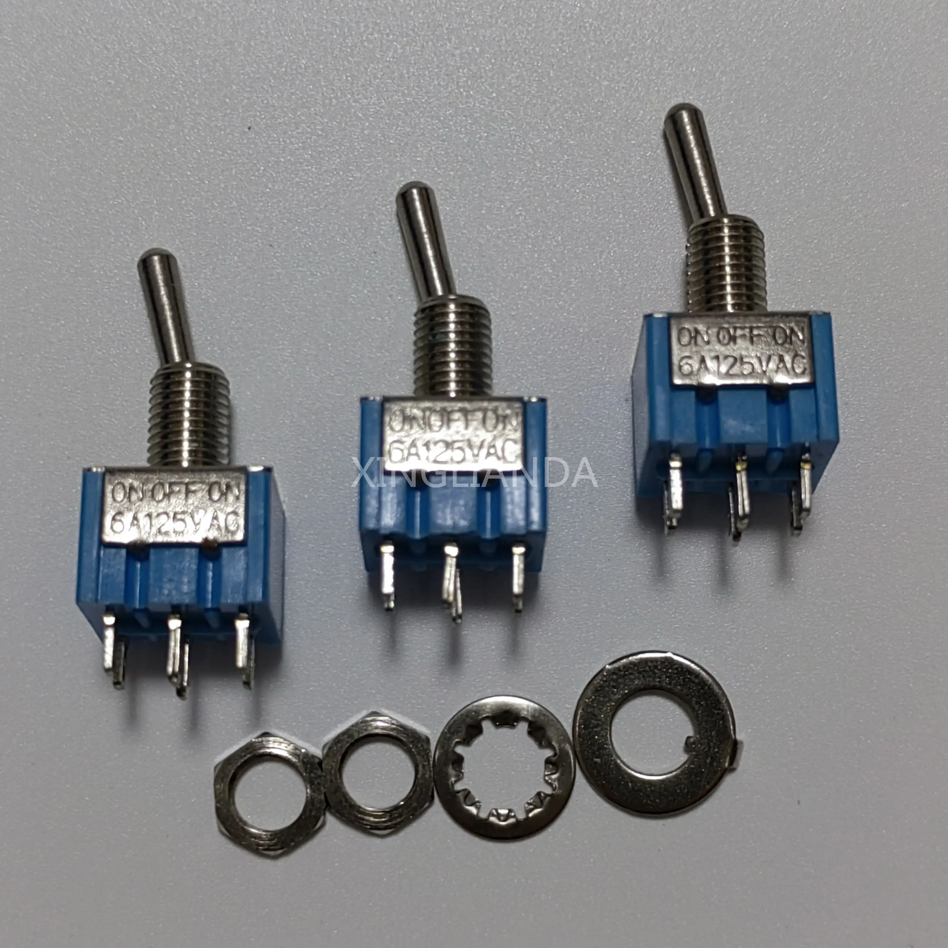 10 шт. MTS-203 мини 6-контактный 3-позиционный тумблер ВКЛ-ВЫКЛ-ВКЛ DPDT переключатель