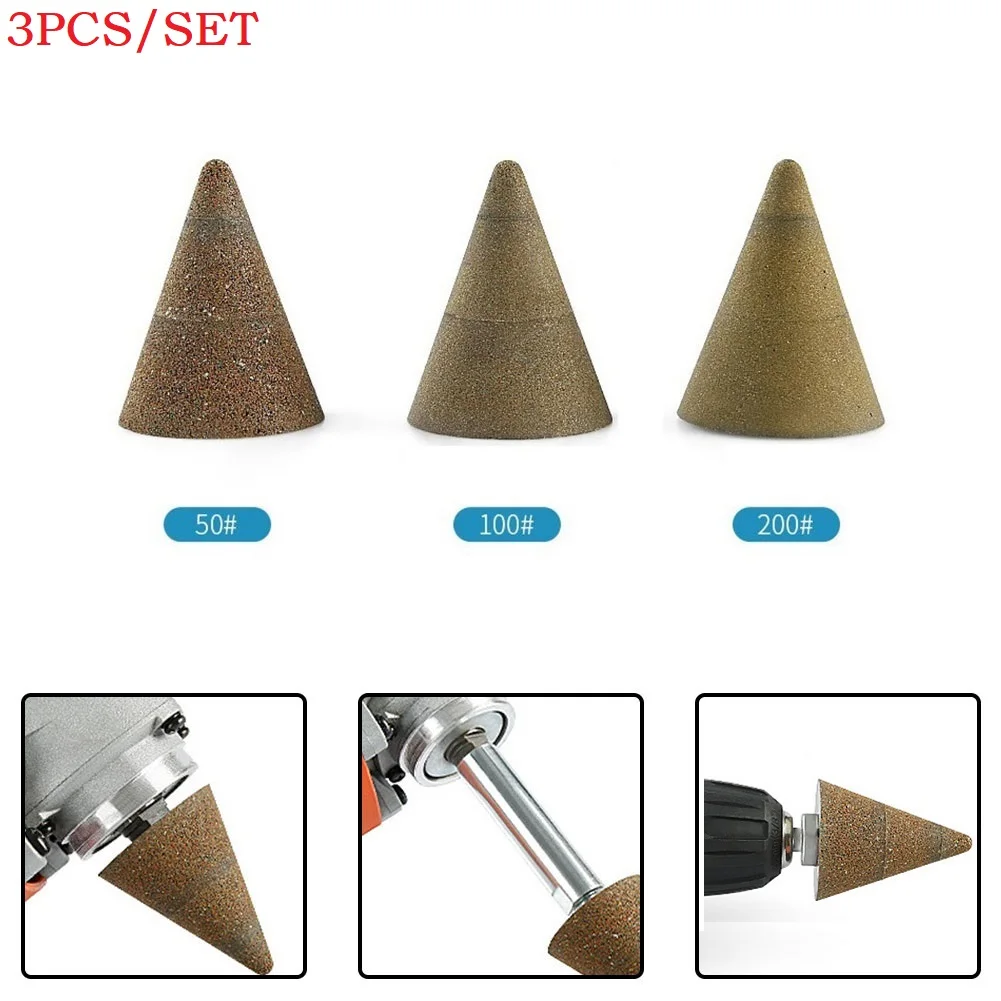 For Chamfering Grinding Finishing Countersink Bit Chamfer Bits Conical Grinding Head M10 Thread Polishing Head