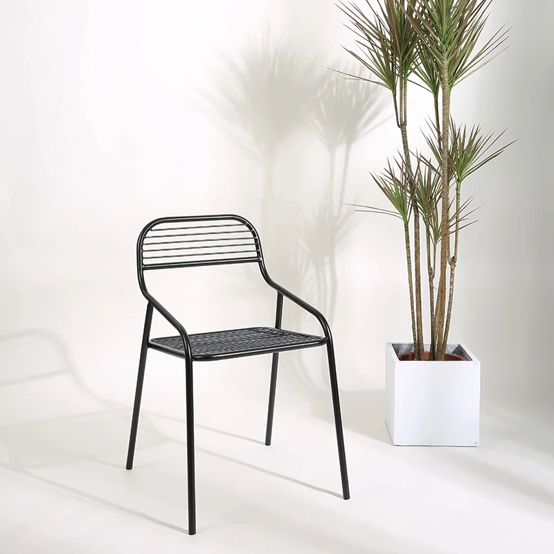 

Minimalist Dining Chairs Italian Geometric Armrest Hotel Outdoor Chairs Waiting Kitchen Salon Garden Meubles Furniture OA50DC