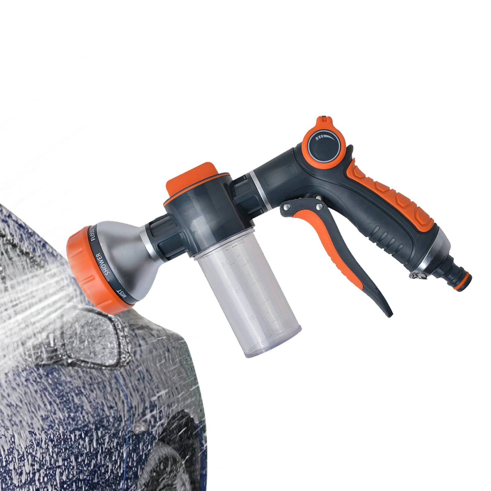 

Foam Spray Hose Nozzle Soap Sprayer Water Hose Nozzle With Dispenser Garden Water Guns With Foam Soap Dispenser Adjustable