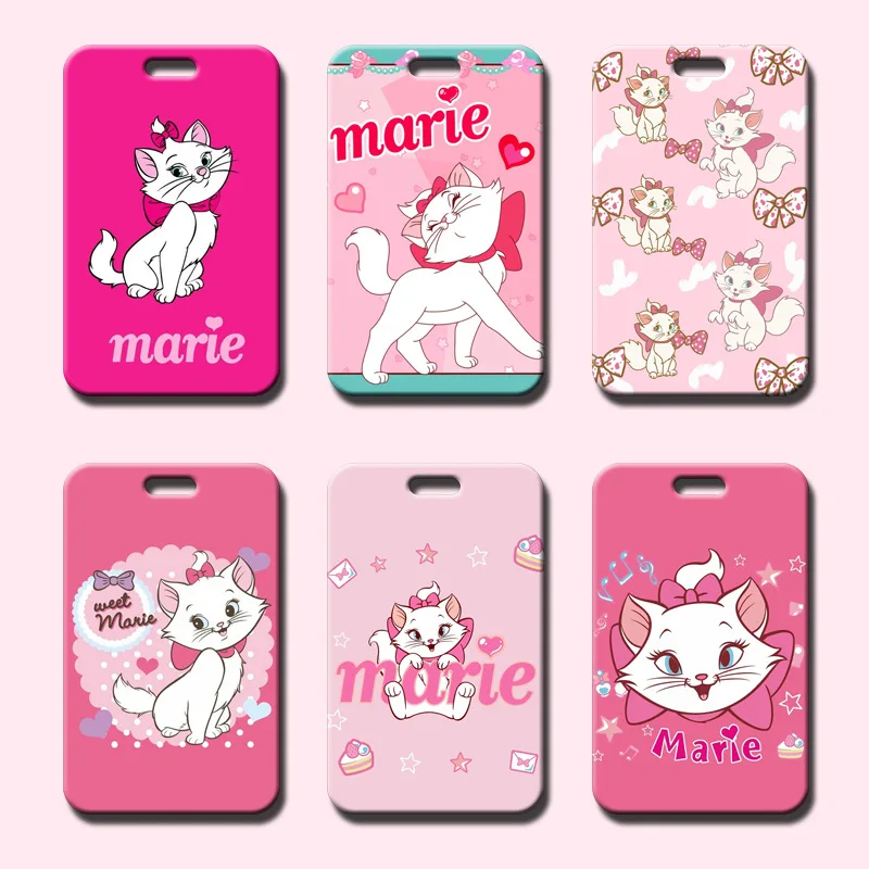 

Disney Mary cat children's cartoon bus card set campus shuttle card hard shell push-pull student ID meal card package kids gifts