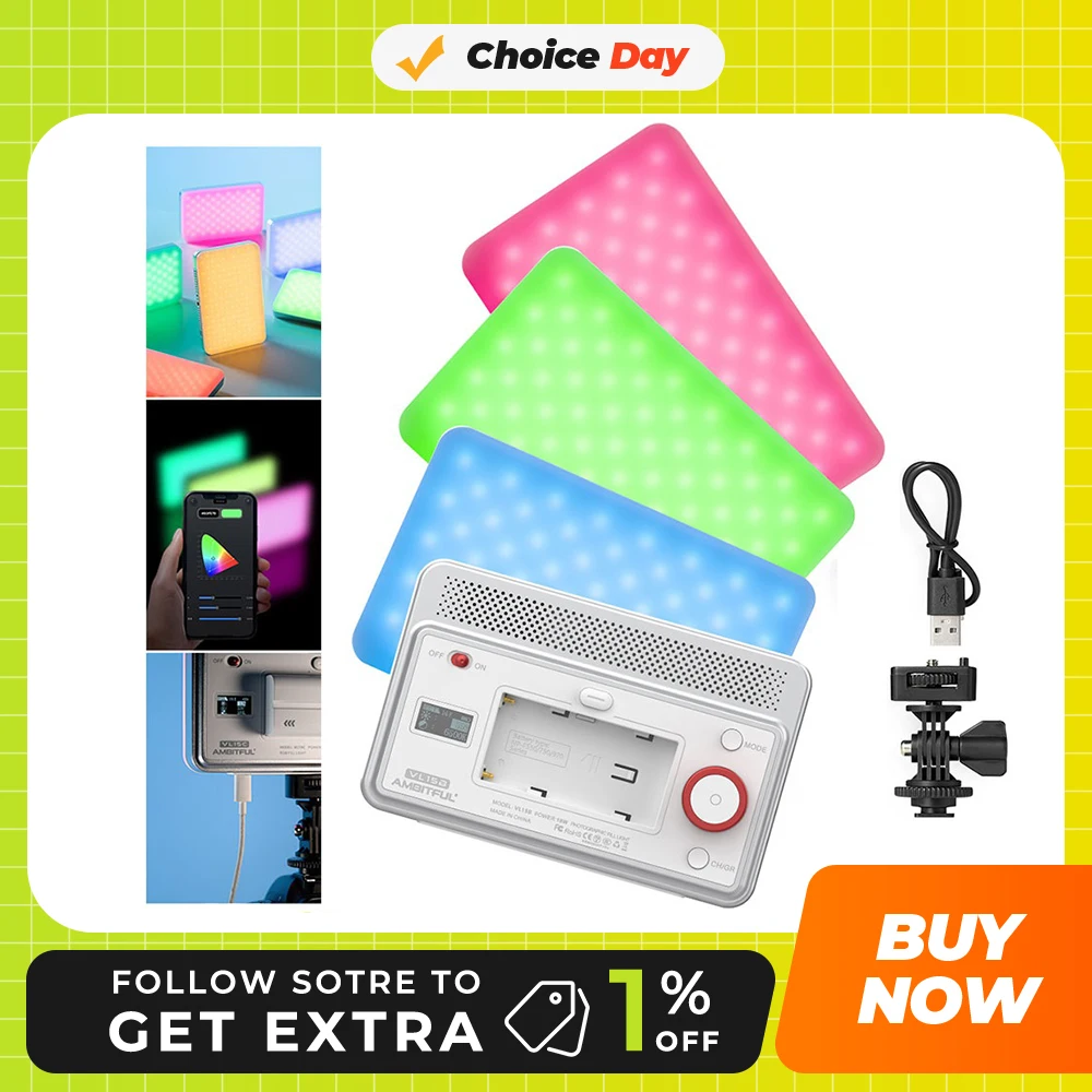 VL15B/VL15C двухцветный на камеру видеосвет RGB полноцветный заполняющий для