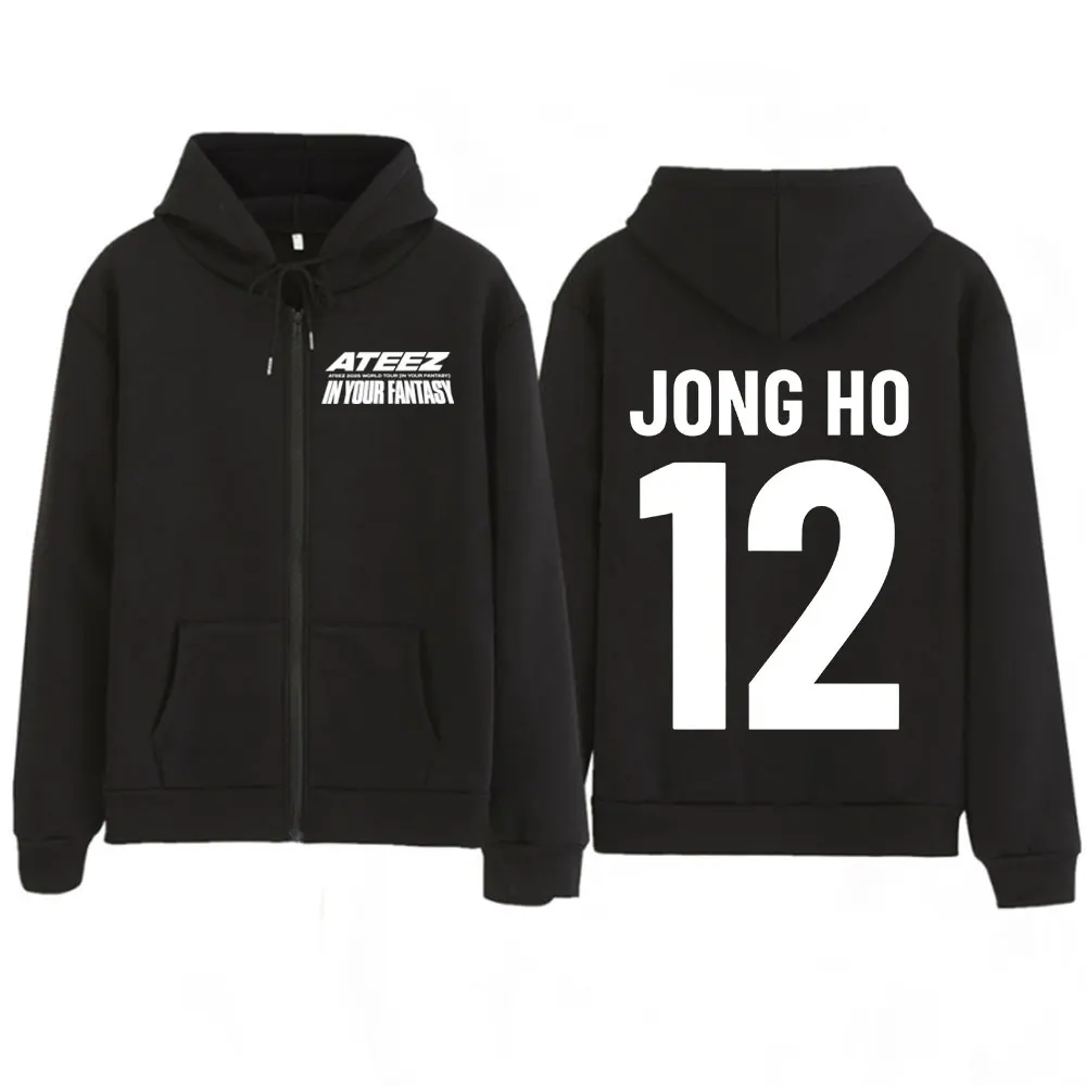 Фото Ateez 2025 World Tour in Your Fantasy Толстовка на молнии Hongjoong Seonghwa Yunho Yeosang San Mingi Wooyoung Jongho Толстовка на молнии №3