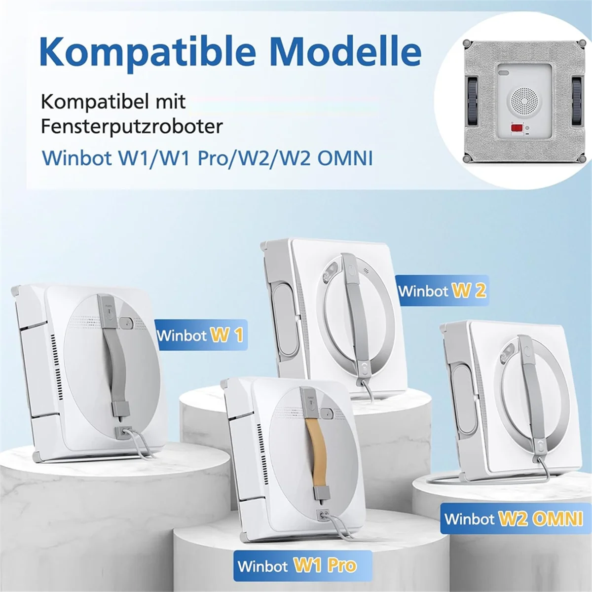 Набор из 8 сменных салфеток для Ecovacs Winbot W1 Pro швабр микрофибры многоразовые и