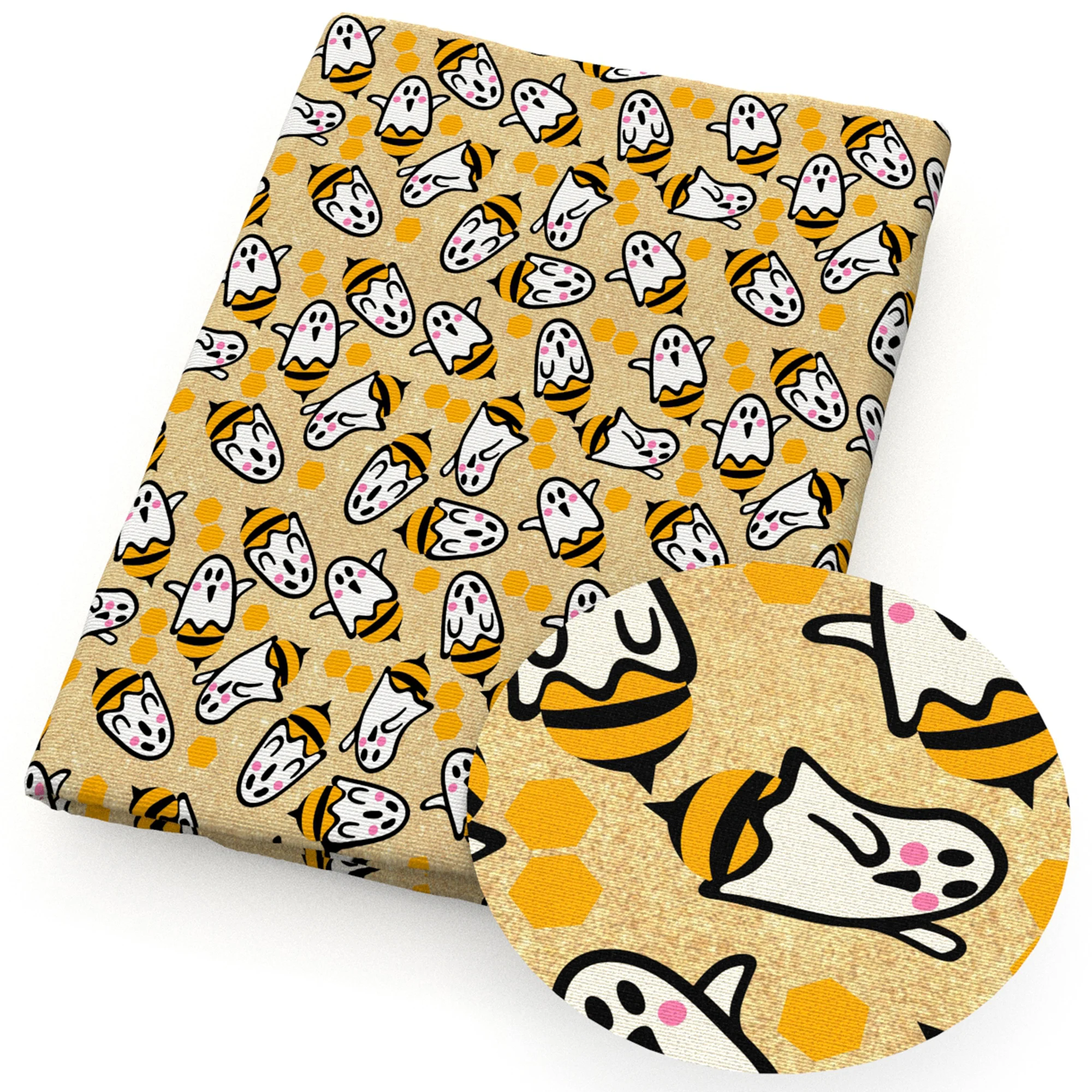 Лоскутная Ткань 50*145 см из полиэстера и хлопка в виде кошки для Хэллоуина ткань