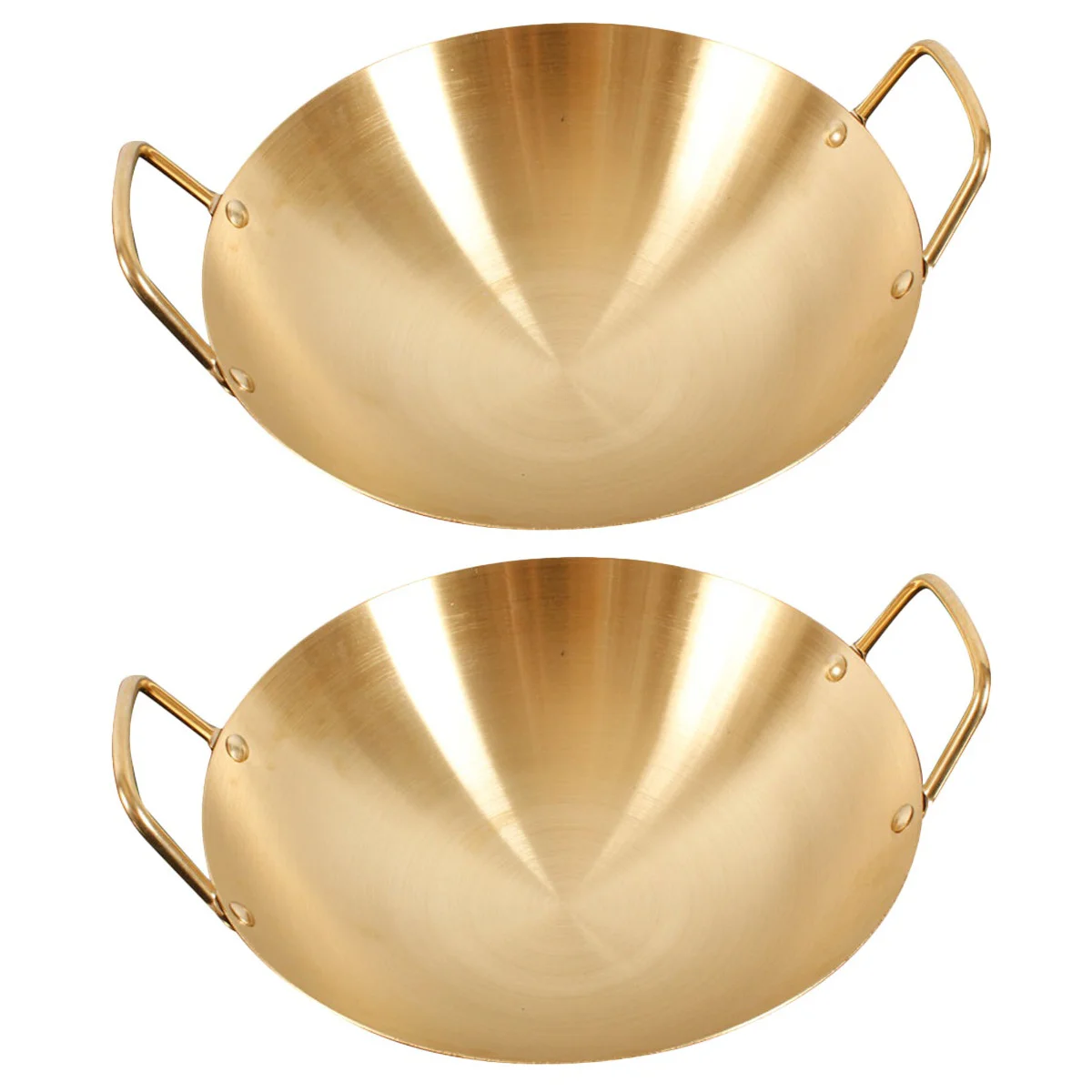 

2pcs Cooking Pot Fast Heating Seafood Pot Stainless Steel Pot Without Divider