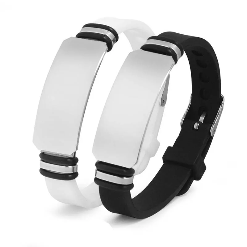 

New Trendy Simple Silicon Bracelet for Men Boy Personalize Sport Style Bangle Adjustable Length Wristband Male Jewelry Gifts