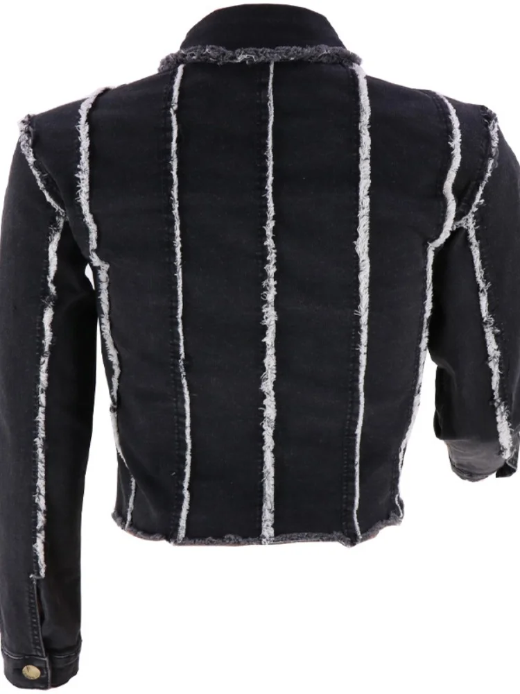 Женские джинсовые куртки новинка 2024 Повседневная приталенная ковбойская