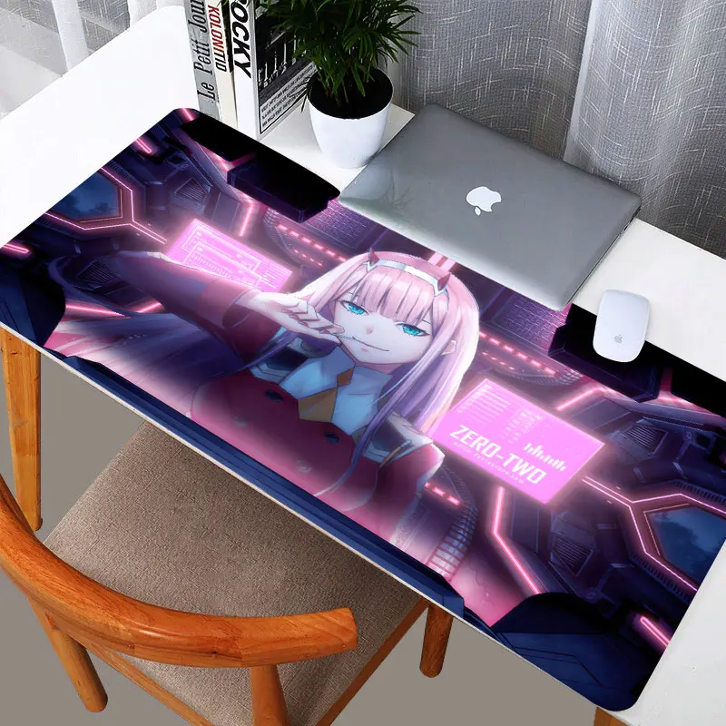 Противоскользящий коврик для компьютерной мыши Zero Two Dear с рисунком аниме