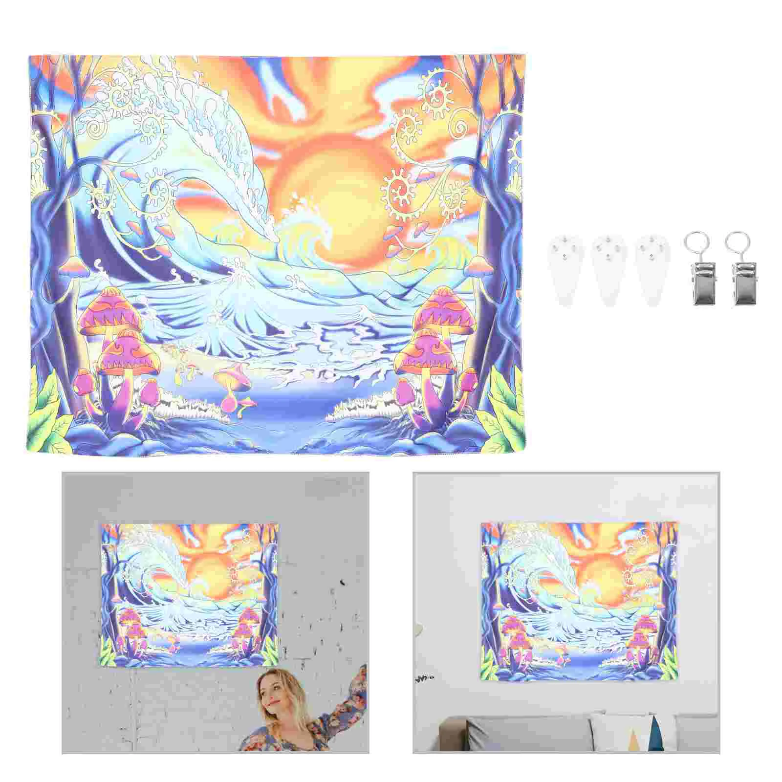 

Гобелен, настенное украшение, украшение на стену из полиэстера, богемный подвесной гобелен для украшения отеля, спальни на новоселье