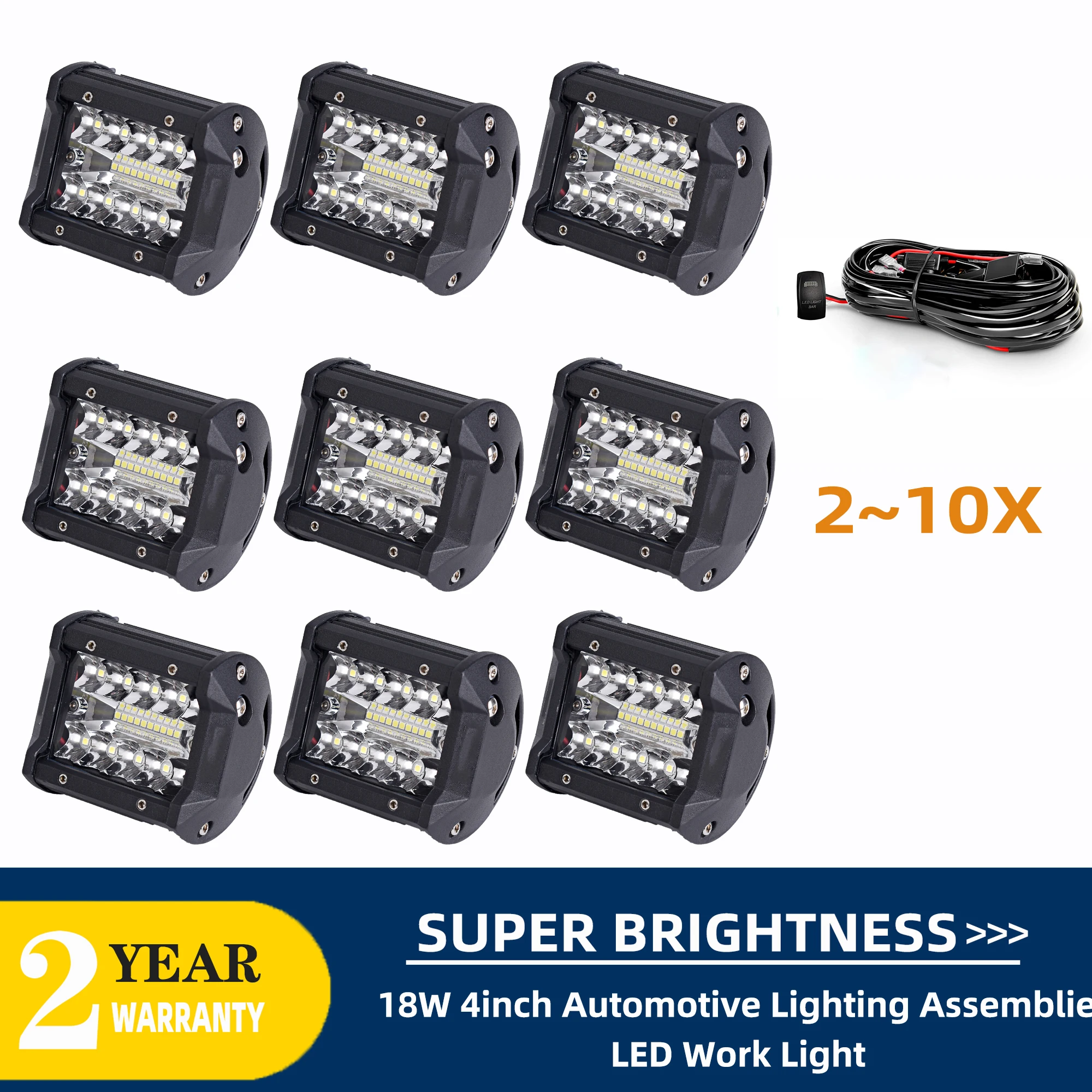 

Offroad 4x4 Spotlights Fog Lamp Car Work Light Bar 12V 24V Diode Headlight for Boat Truck Farm SUV ATV Tractor Light Accessories