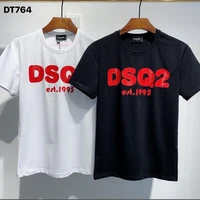 2022 summer new designer dsquared2 mens white t shirt d2 o neck short sleeve tops dsq2 men luxury clothing print tshirts dt764