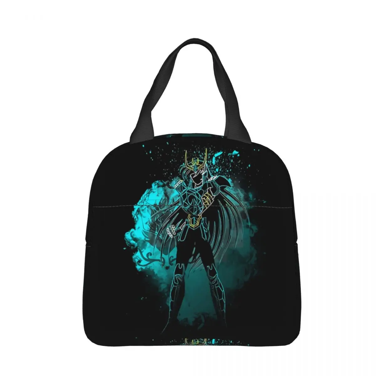 

Soul Of The Dragon Pattern Cooler Lunch BoxAnime Saint Seiya Shiryu Mountaineering Thermal Insulation Portable Food Bag