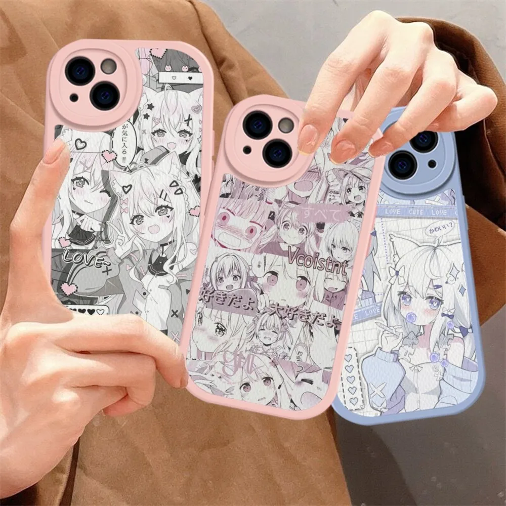 

Cute Kawaii Japan Girls Harajuku Phone Case Hard Leather For iPhone 14 13 12 Mini 11 14 Pro Max Xs X Xr 7 8 Plus Fundas