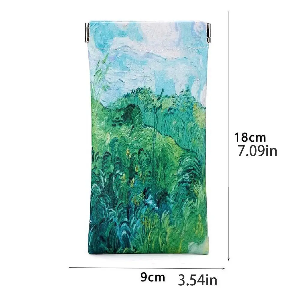 Самозакрывающаяся сумка для очков из искусственной кожи с принтом маленькая