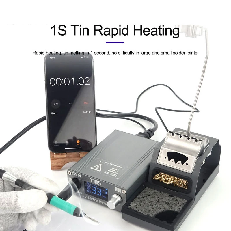 

GVM T115 45W High Quality C115 Soldering Iron LCD Display Auto Sleep Mobile Phone Repair Constant Temperature Welding Station
