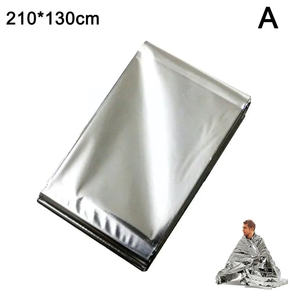 

1pc PET Curtain Emergency Thermal Blanket Aluminum Emergency Survival Outdoor Waterproof Blanket Mold Blanket Rescue Sunsha I4T1