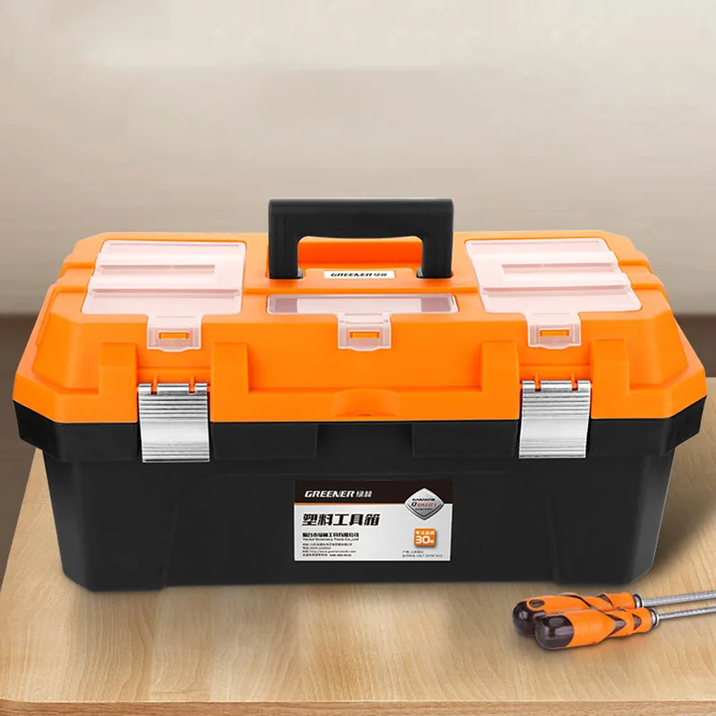 Portable Tools Box Large-capacity Professional Shockproof Parts Organizer Electrician Working Case Plastic Storage Boxs Toolbox