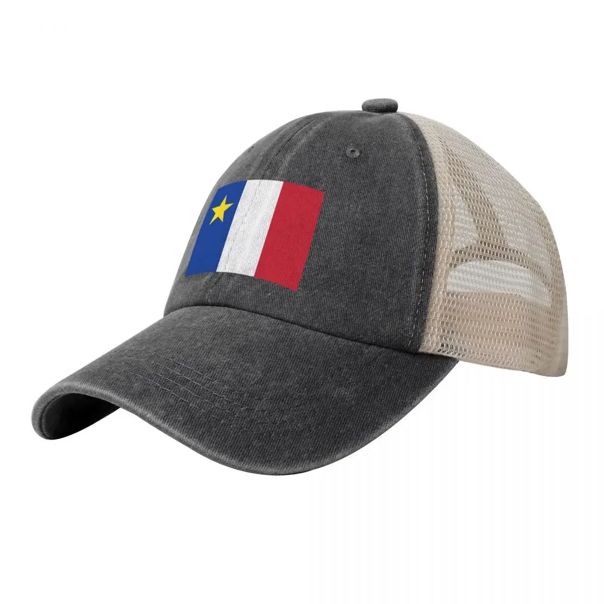 Acadie Acadia Flag blue white red North American New Brunswick Acadian French Canada HD Baseball Cap