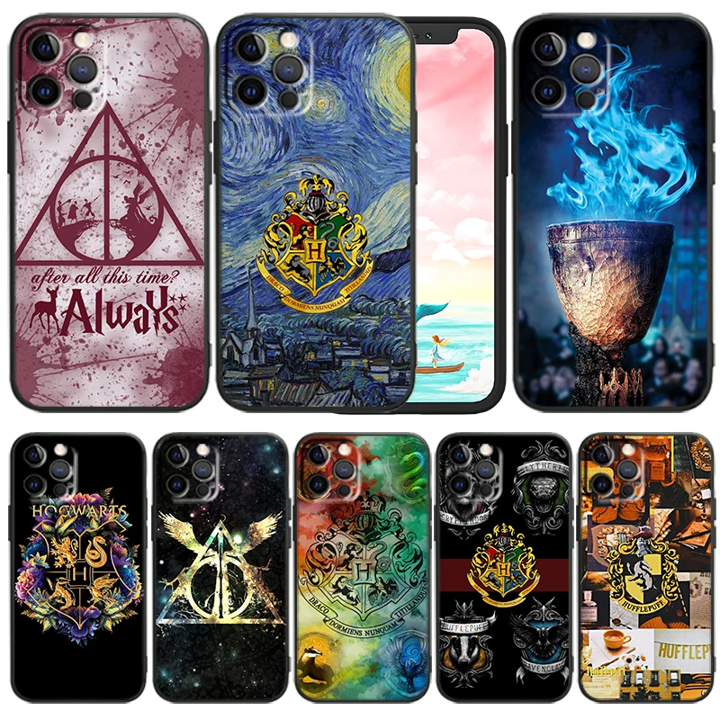 

Ring Potters Art Cool Harries Phone Case For iPhone 14 13 12 Mini 11 XS Pro Max X XR 8 7 6 Plus 5 SE 2020 Black Funda TPU Cover