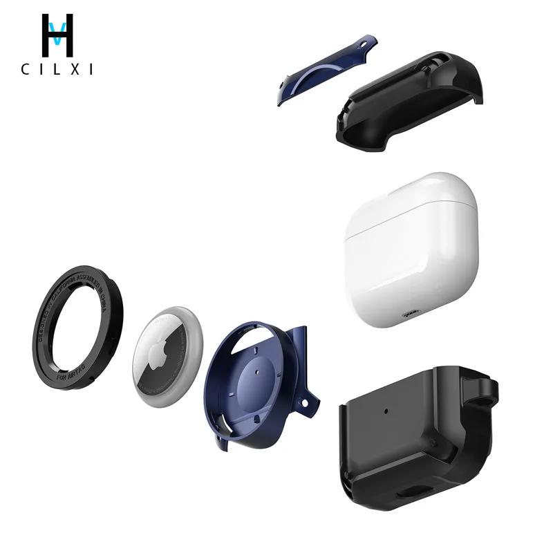 Для чехла для наушников Apple Airpods 3 Pro 2 1 2022 Новый в чехле для беспроводного наушника Airtag Vhcilxi с карабином.