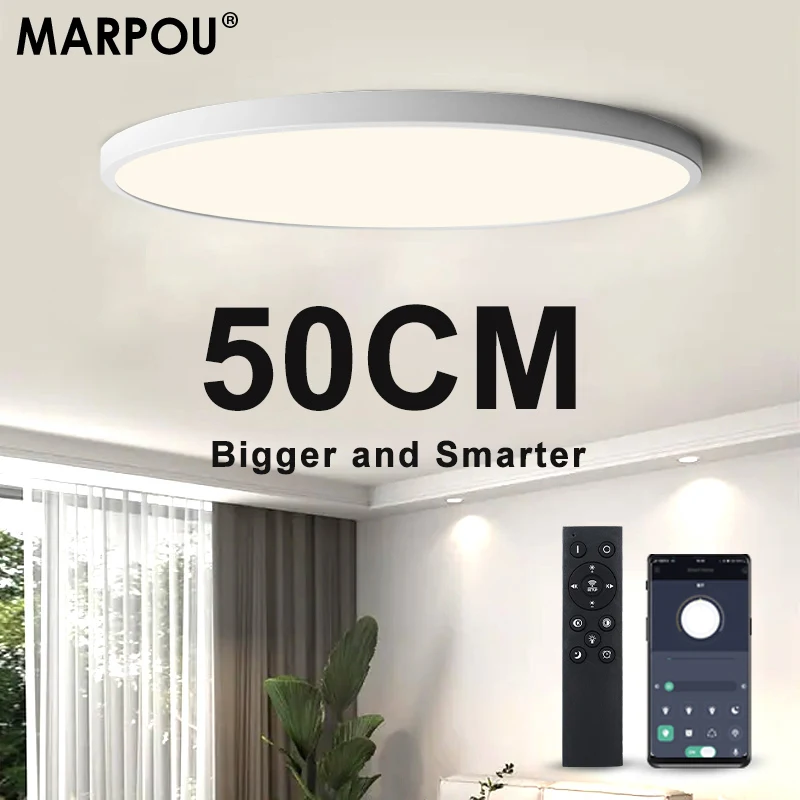 50CM Large Led ceiling lamp with Smart APP Remote Control Ultrathin Light fixture Ceiling Lights for Bedroom Living Room Decor