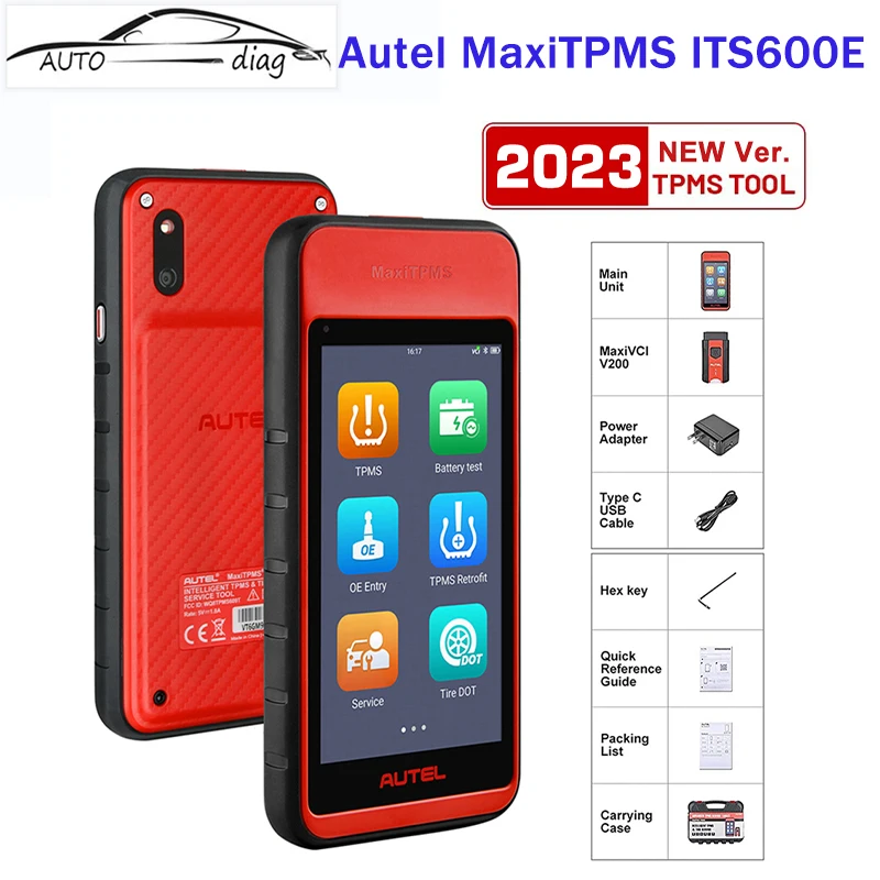 Инструмент программирования датчиков TPMS Autel MaxiTPMS ITS600E, инструмент для диагностики системы шин, сброс масла, BMS, SAS, EPB, обновленная версия TS508