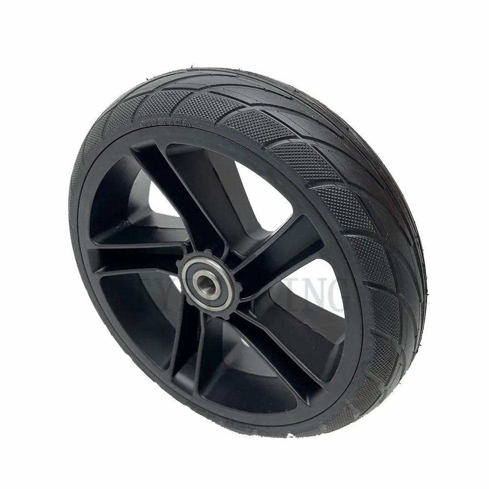 Улучшенное колесо на резиновой твердой шине 200x50 с легкосплавной втулкой для электросамоката Xiaomi Ninebot Segway ES1 ES2 ES4, запчасти безкамерной шины.