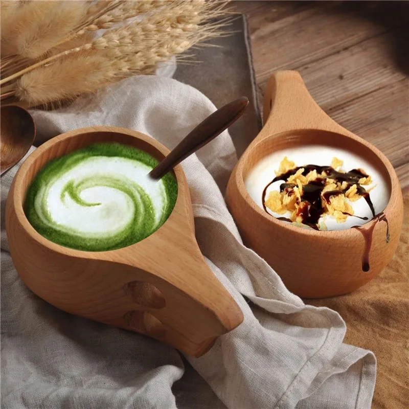 

New Chinese Portable Wood Coffee Mug Rubber Wooden Tea Milk Cups Water Drinking Mugs Drinkware Handmade Juice Lemon Teacup Gift
