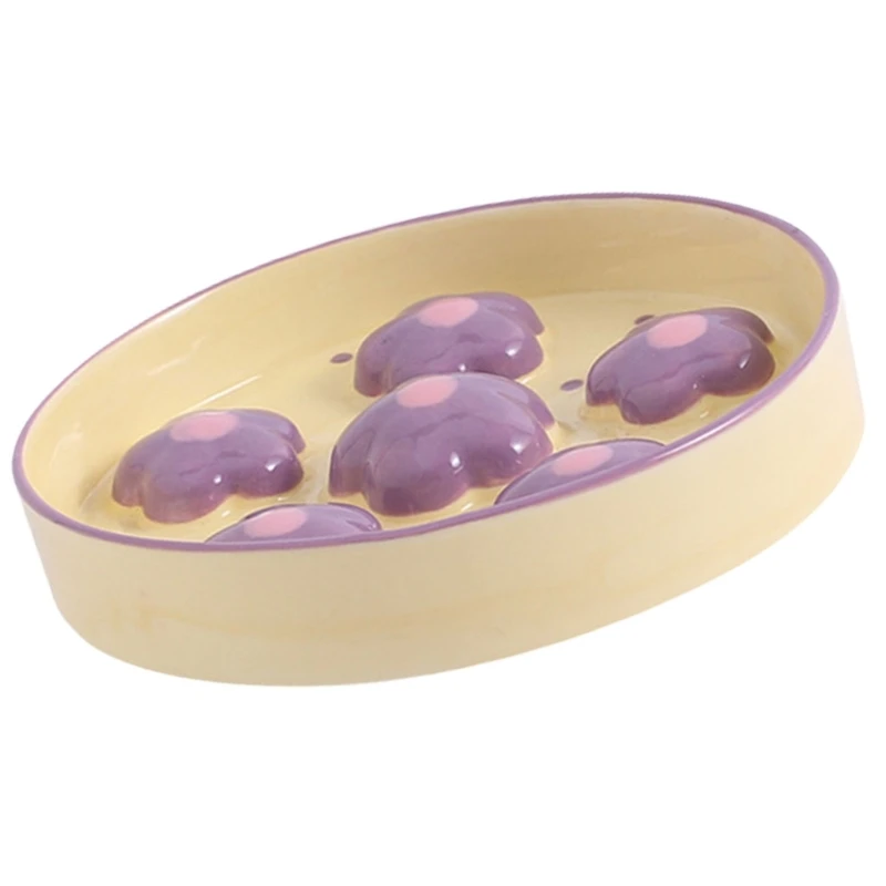 Расписанная вручную миска для медленной кормушки кошек предотвращает удушье и