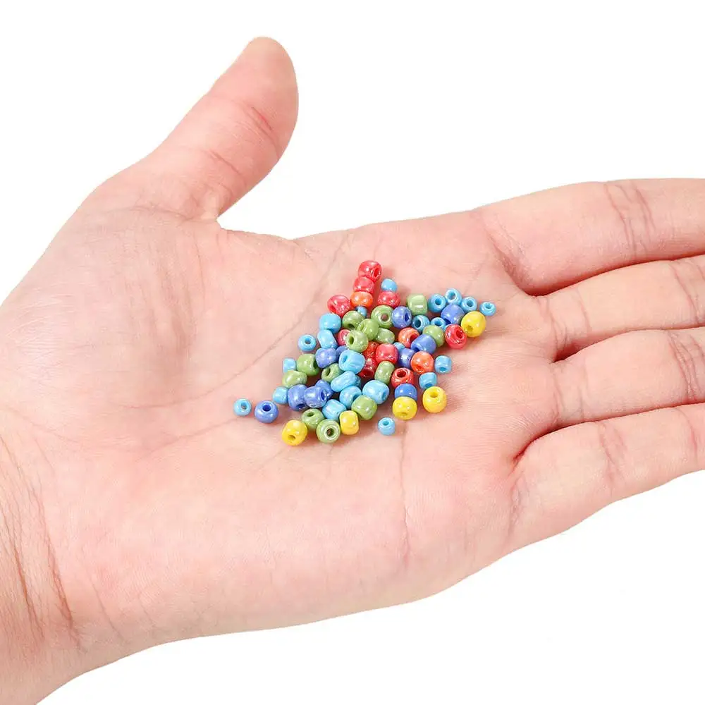 Стеклянные бусины 3 мм 4 очаровательные чешские бусины-разделители DIY браслет