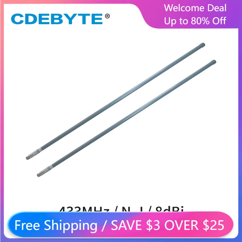 

433MHz Omni Fiberglass Antenna N-J Connector 8dBi Outdoor Waterproof Omnidirectional Wifi Antenne for Router Modem Aerial
