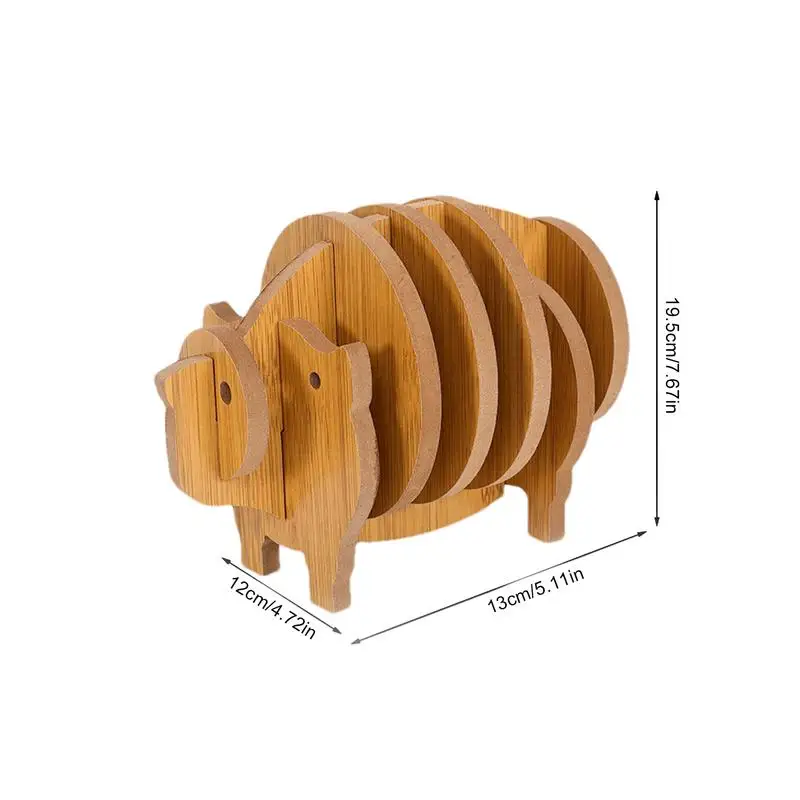 Подставки для горячих блюд милые деревянные подставки напитков в виде животных