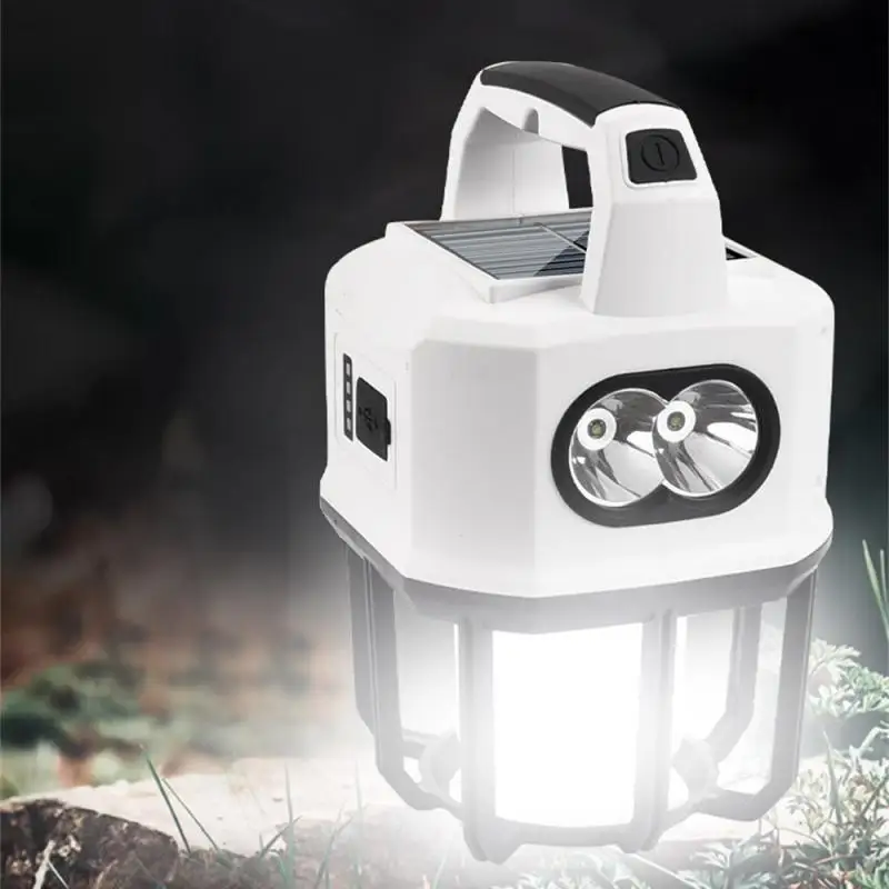 

Solar Camping Light LED Mobile Outdoor Emergency Lighting USB Rechargeable Camping Light Portable Spotlights Lighting